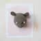 Hello Honey® 8" Gray Wool Felt Hippo Head Wall Hanging